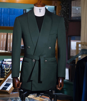 Aidase Modern Men's Suit 2 Pieces Blazer Pants One Button Sheer Lapel With Belt Business Slim Fit Formal Wedding Groom Costume Homme aidase-shop